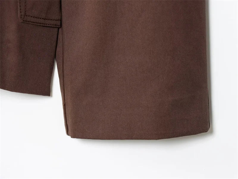 Alicent | Belted Double-Breasted Short Coat