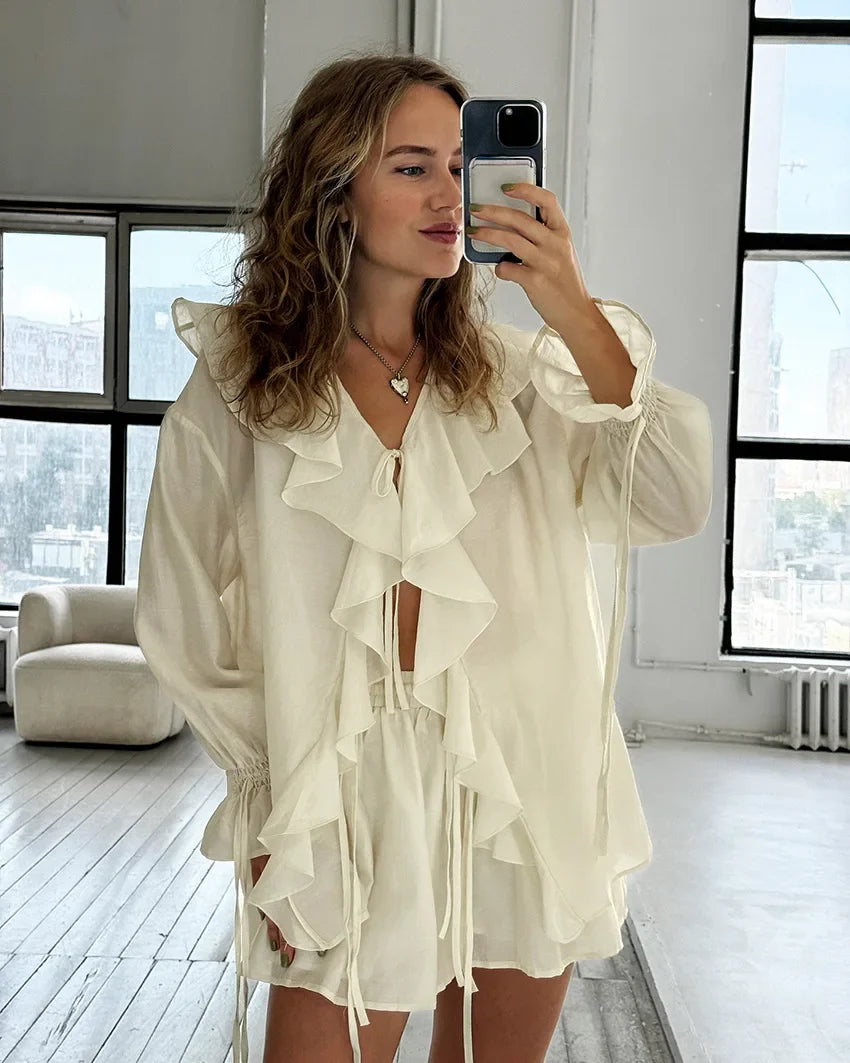 KIARA RUFFLE TWO PIECE SET