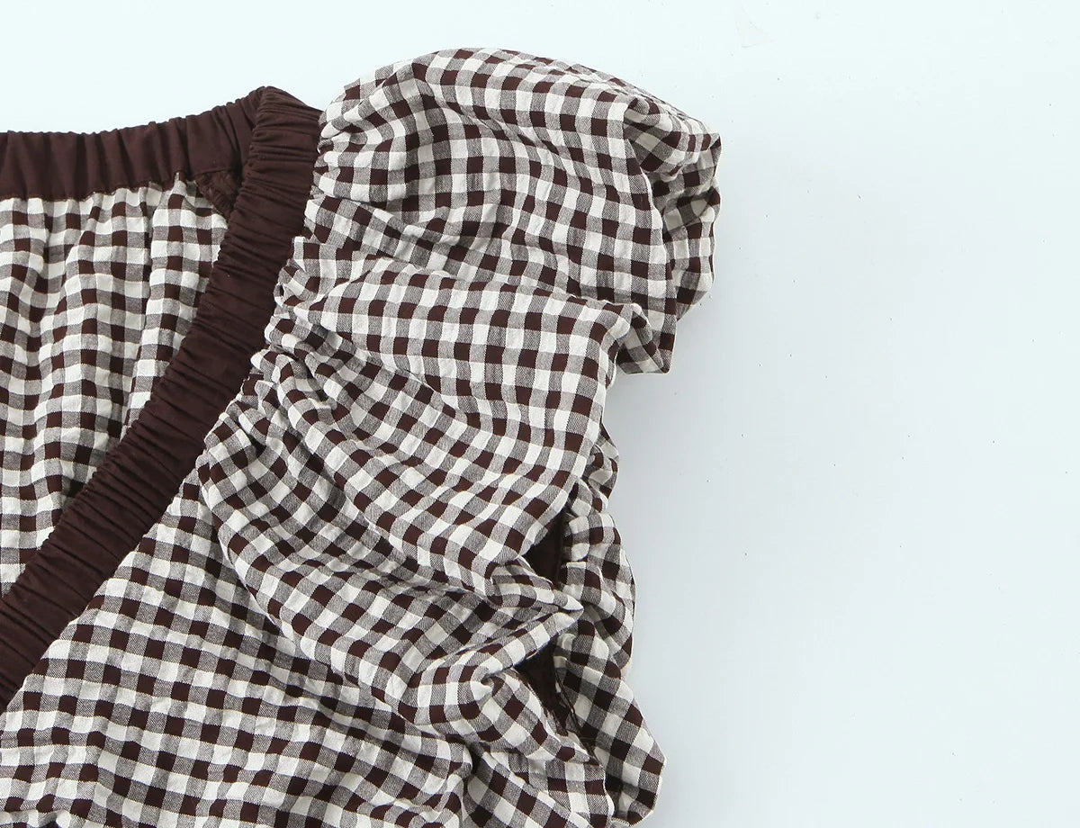 SARA PLAID BLOUSE