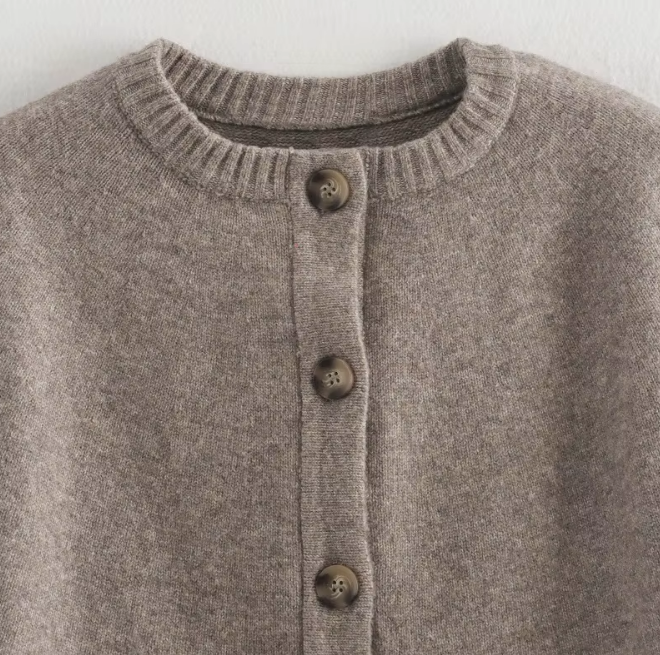 Women's Button-Up Knit Cape Sweater BLAKE