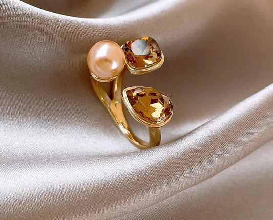 MAYDA RING Champagne Gold-color Resizable