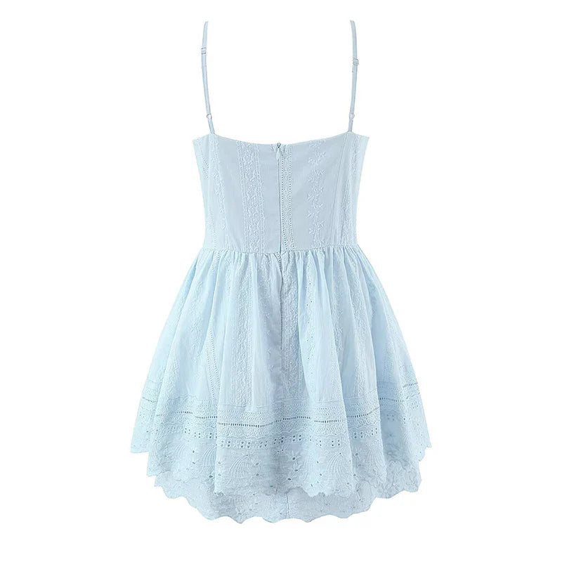ELLIS EMBROIDERY MINI DRESS