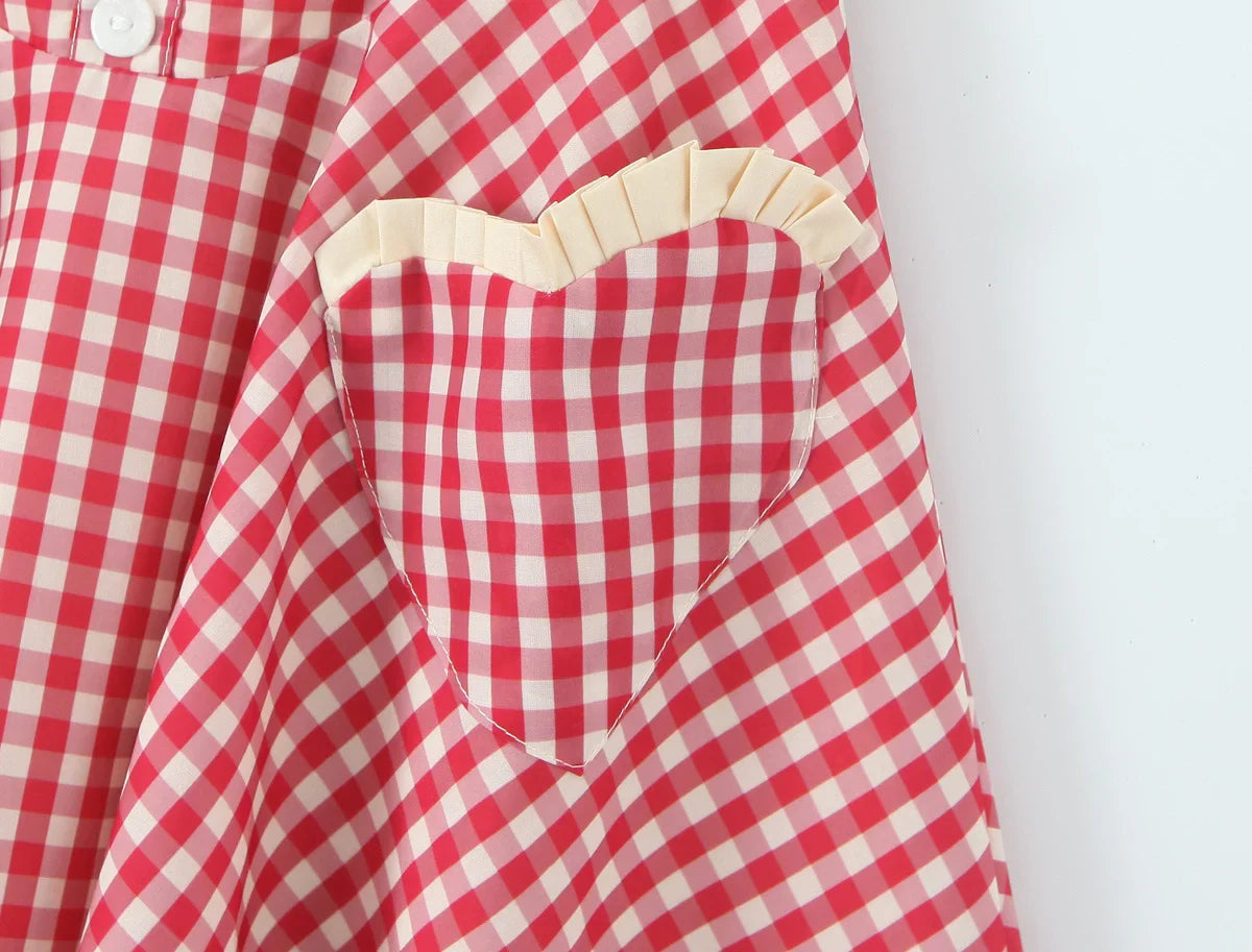 MADDIE PLAID MINI DRESS