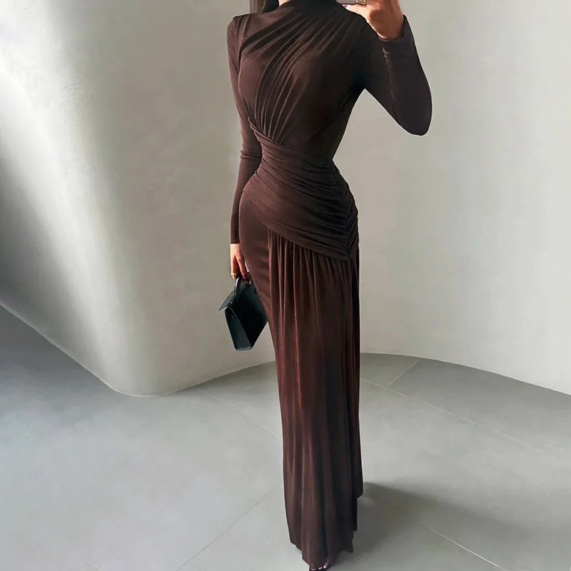 FERN RUCHED MAXI DRESS