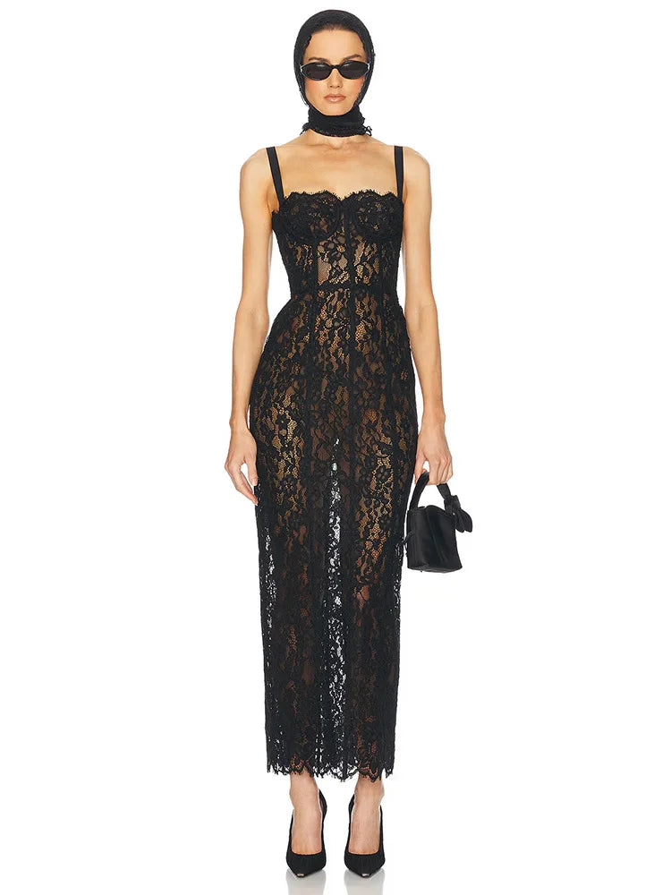 BRENDA LACE MAXI DRESS