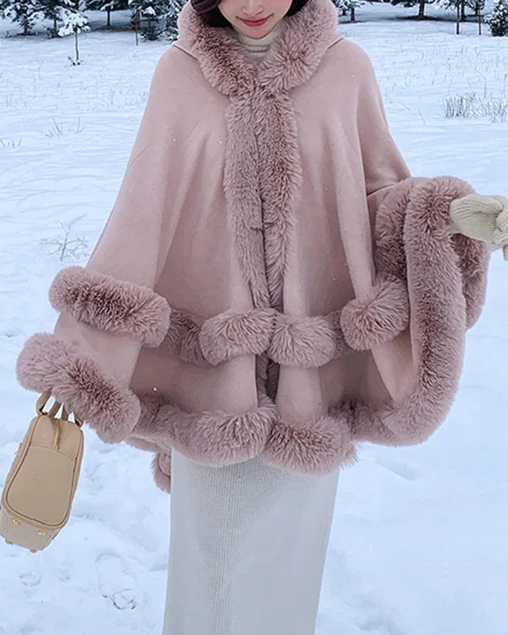 Norway | Faux Fur Trim Winter Cape