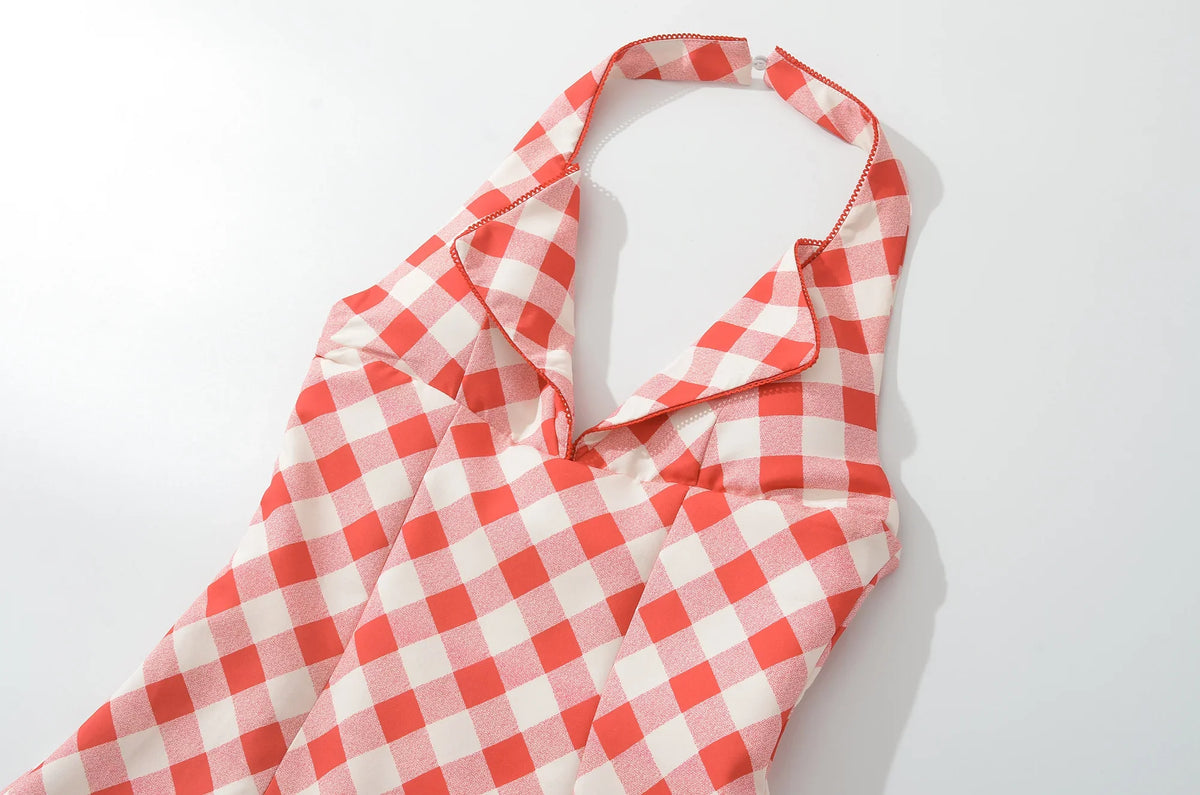 Amina Plaid Mini Dress