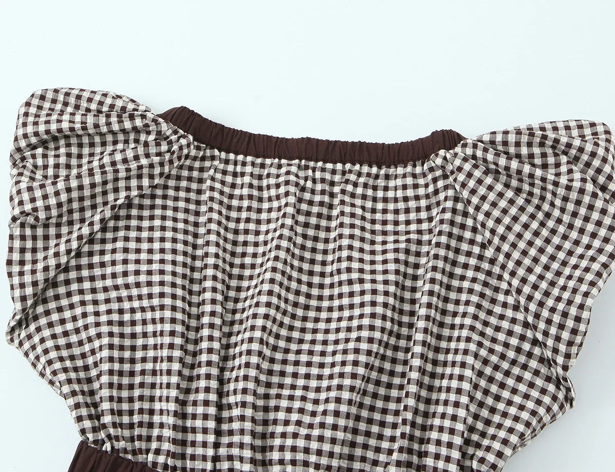 SARA PLAID BLOUSE
