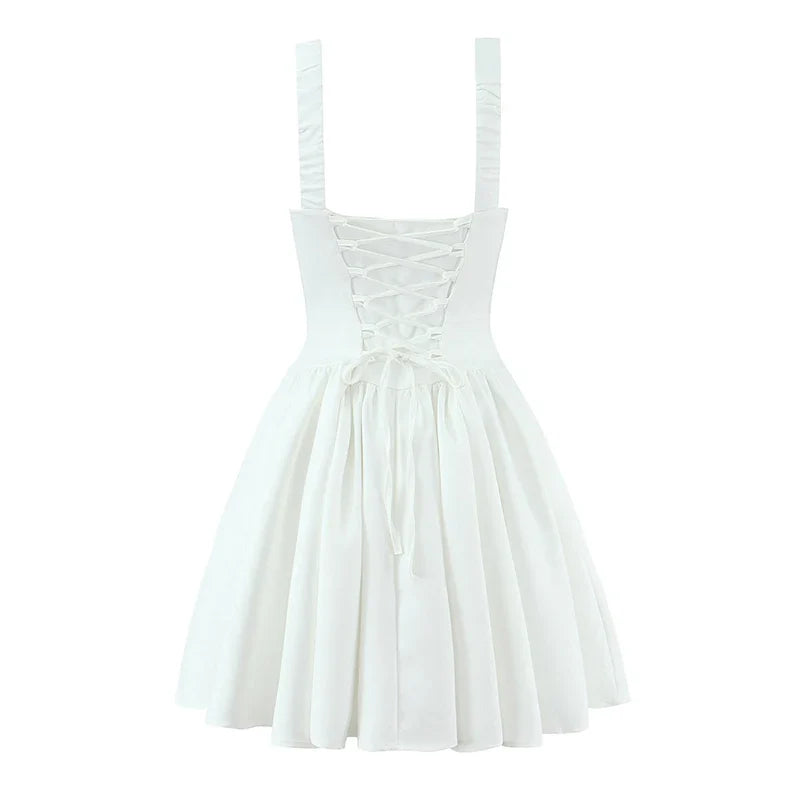 RITA LACE UP MINI DRESS