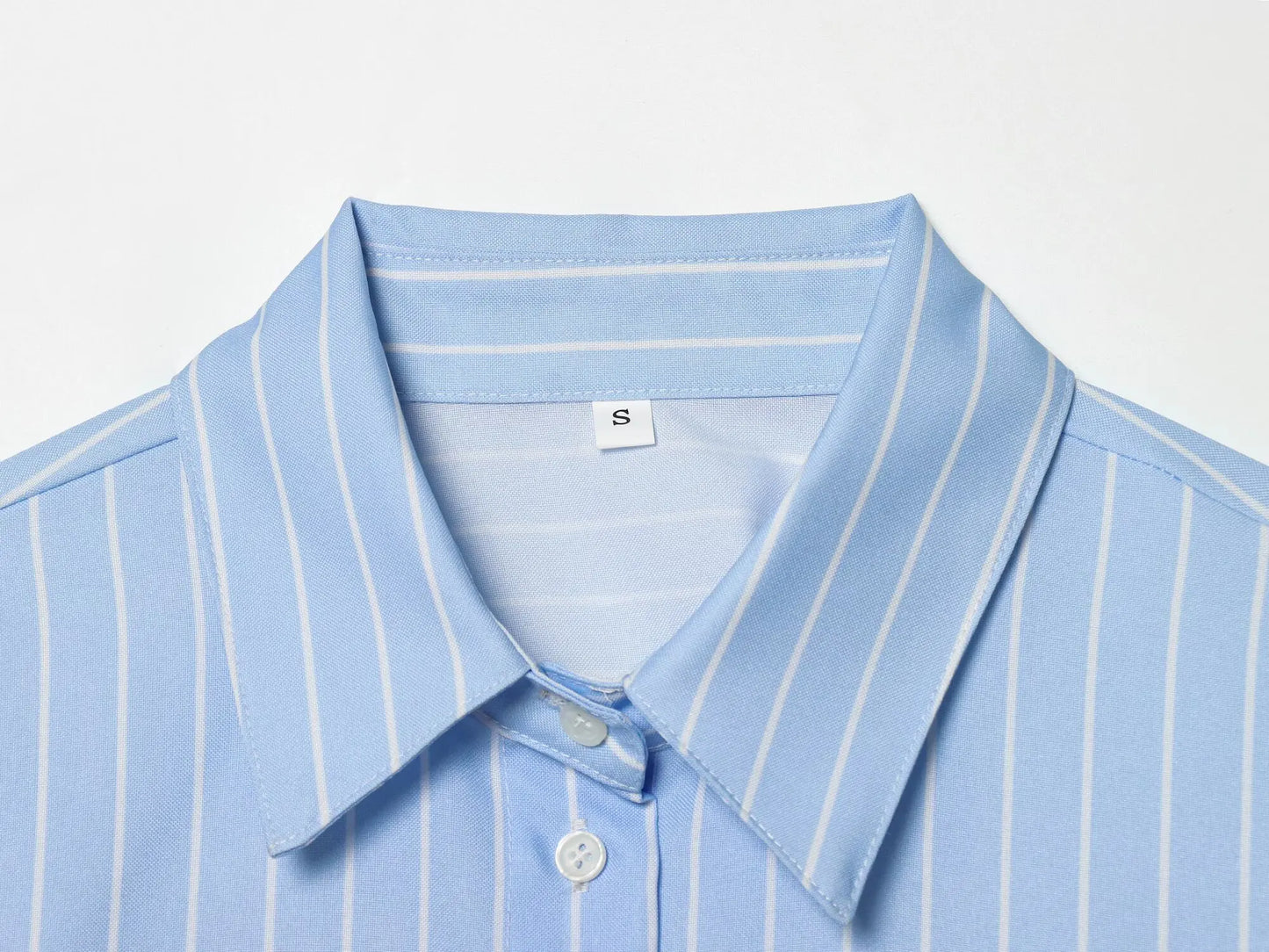 MIRELI PUFF SLEEVE STRIPED SHIRT