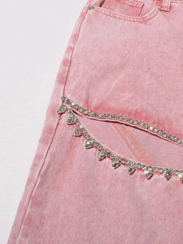 SINDI CUT OUT CRYSTAL JEANS