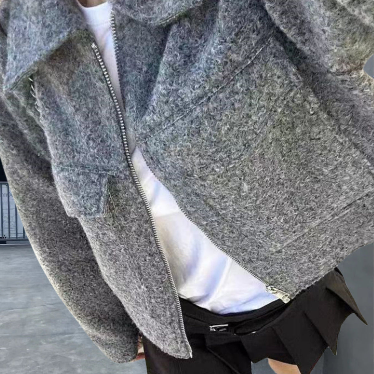 Women's Oversized Cropped Zip Jacket SOPHIE