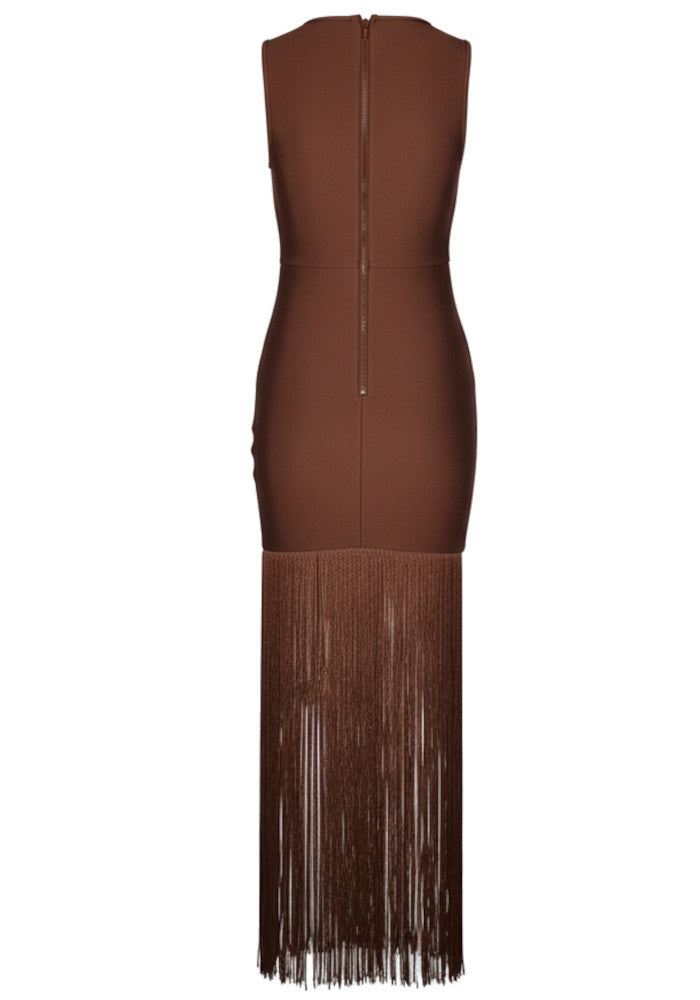 AYRA FRINGE MAXI DRESS