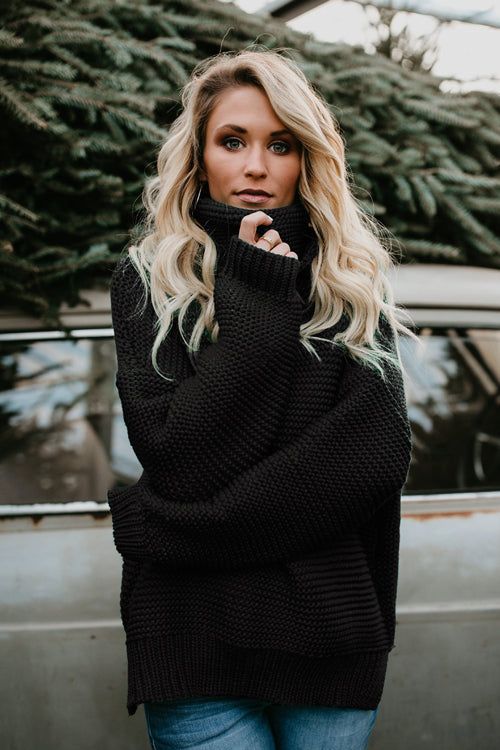 Suri Light High-Neck Sweater - 6 Colors Black