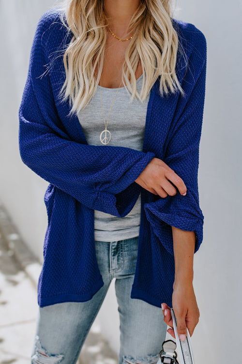 Free Spirits Pure Color Knit Cardigan - 3 Colors Royal Blue