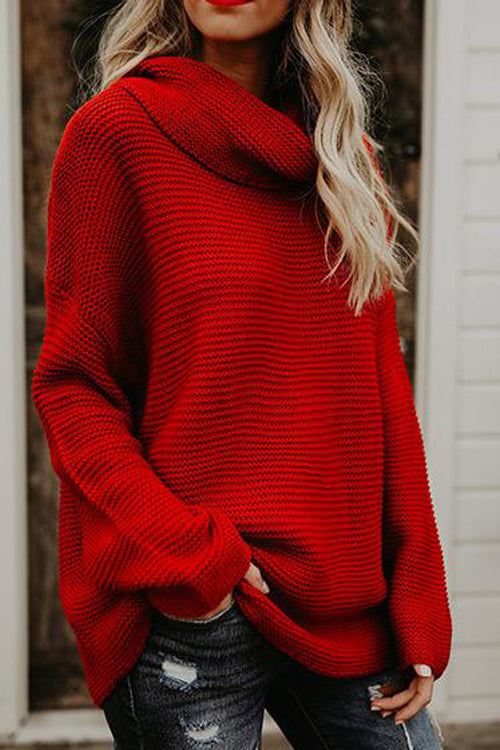 Suri Light High-Neck Sweater - 6 Colors Red