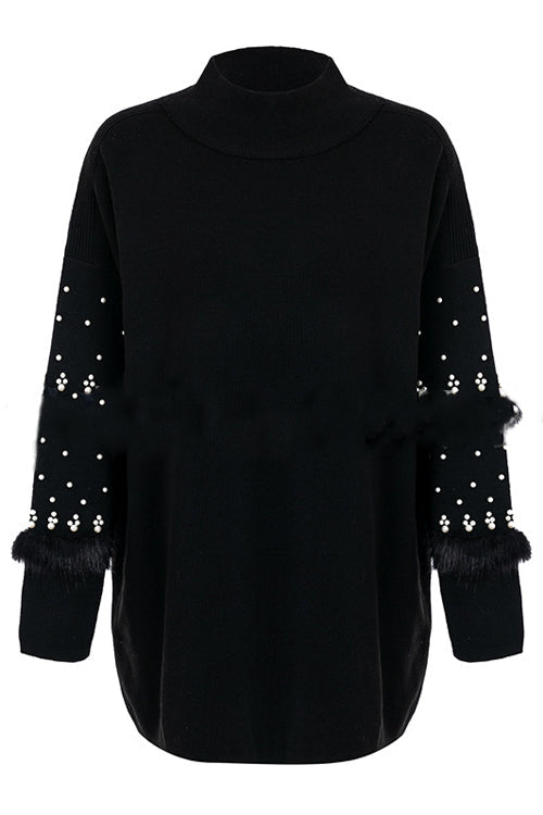 Never Stop Loving You Fluffy Knit Mini Dress - 3 Colors Black