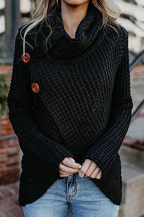 Luck Love OL Sweater Cardigan - 5 Colors Black