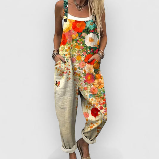 Ester | Vintage Floral Jumpsuit for a Unique Style