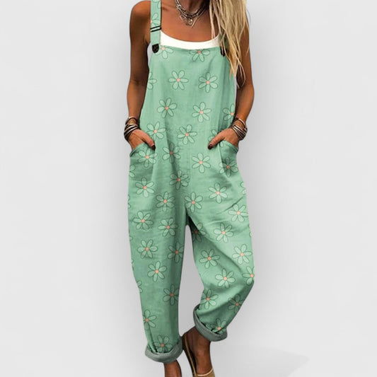 Ada | Vintage Floral Jumpsuit in Premium Fabric