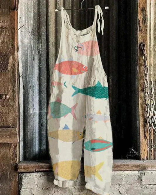 Marini™ | Jumpsuit inspired by Japanese art with sardines