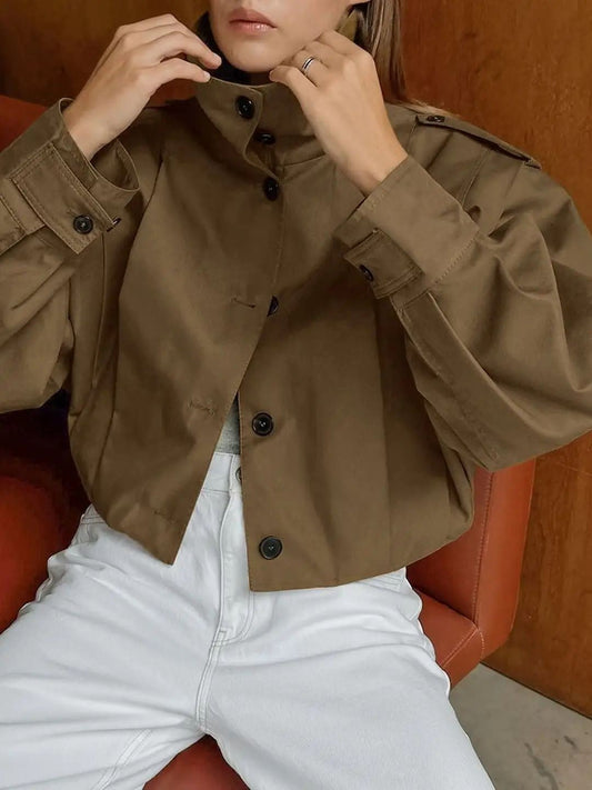 Sarah | Cropped Pea Coat Jacket