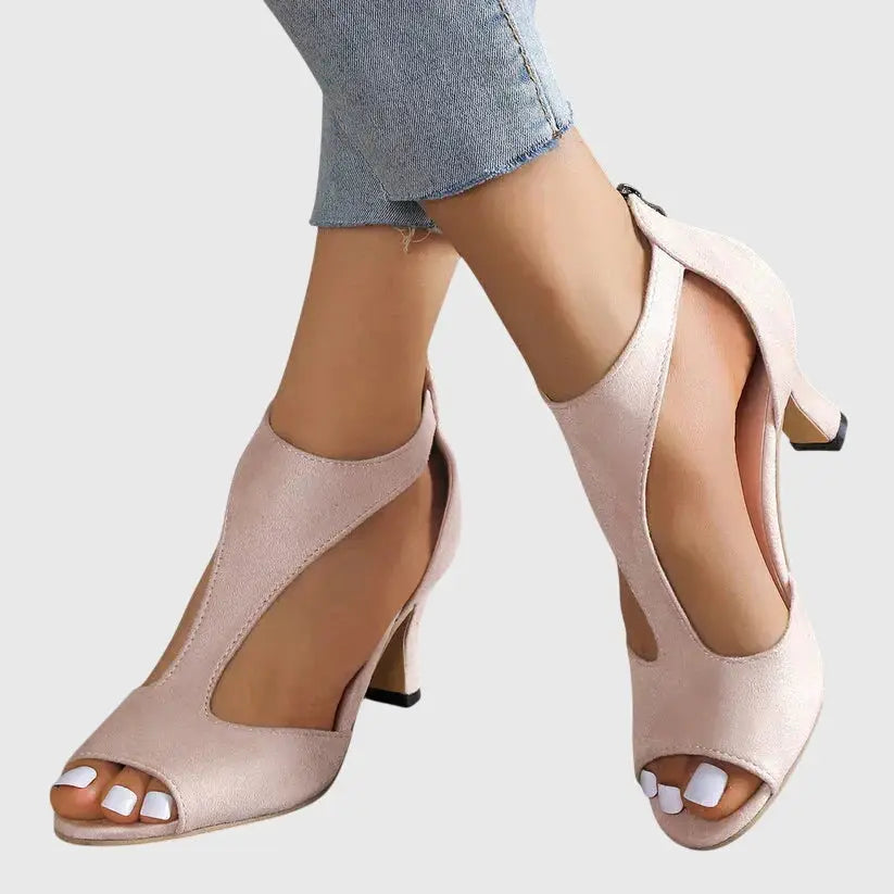 Sleekheel — Breathable Black Heels With Elegant Orthopedic Supportive Comfort Design Pink
