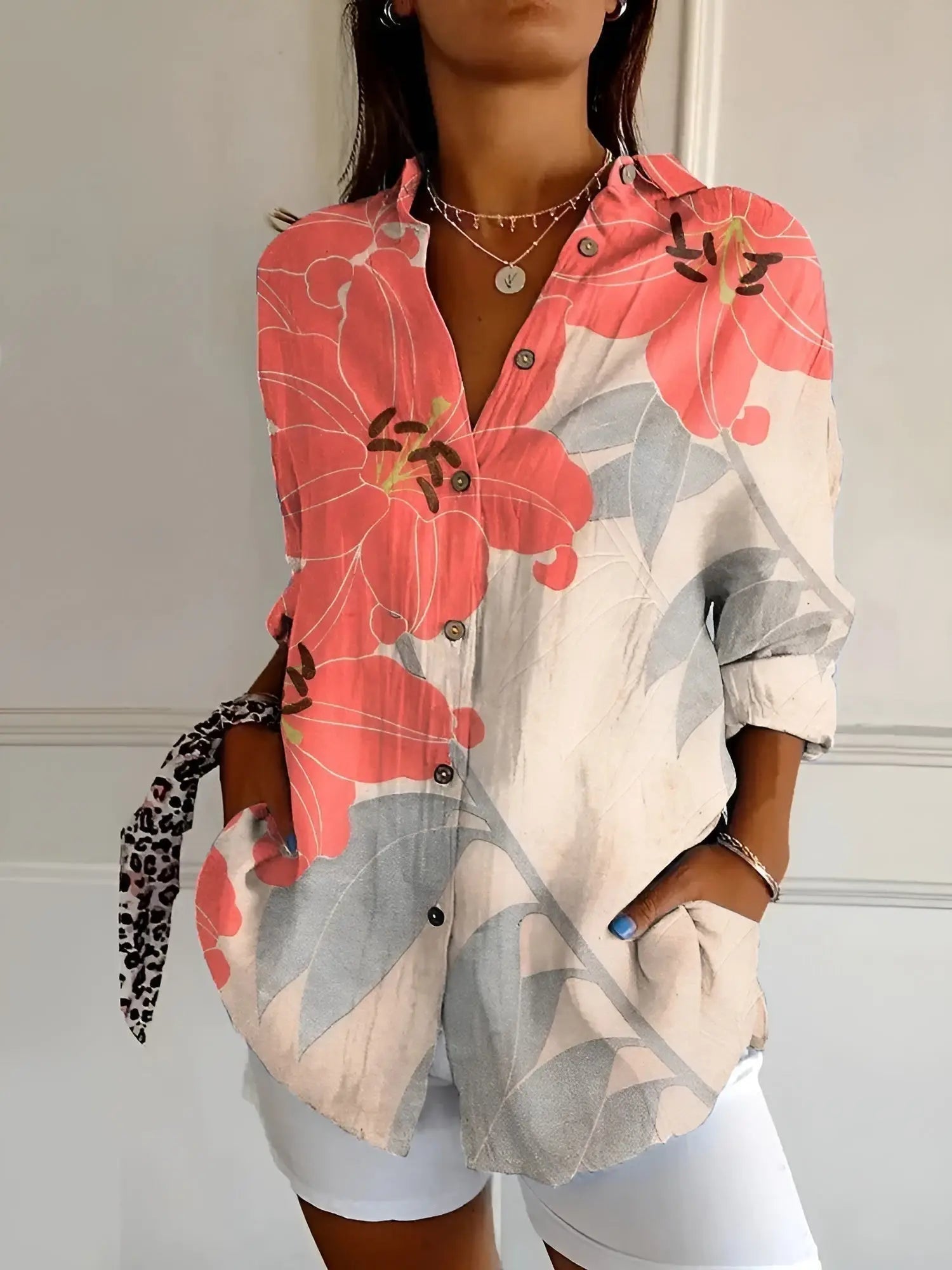 Marigold — Breathable Cotton Blouse With Elegant Long Sleeve Button-Down Style