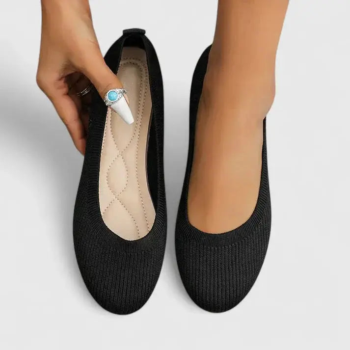 Orthowalk — Breathable Fabric Orthopedic Shoes With Comfortable Slip-On Design Black