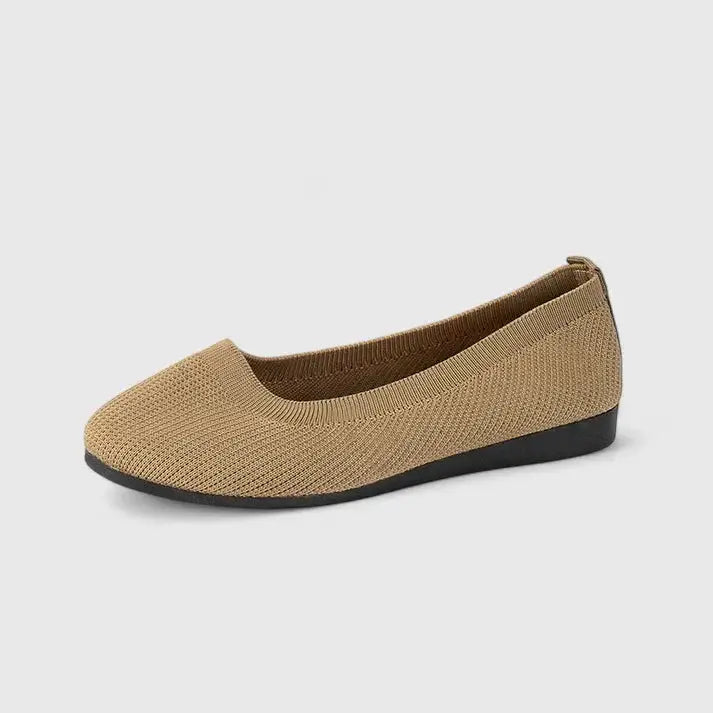 Orthowalk — Breathable Fabric Orthopedic Shoes With Comfortable Slip-On Design Khaki