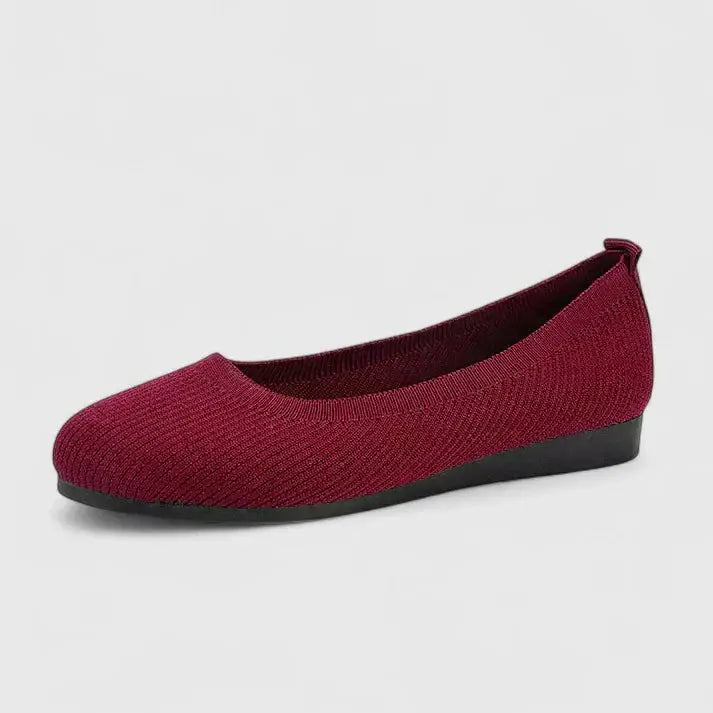 Orthowalk — Breathable Fabric Orthopedic Shoes With Comfortable Slip-On Design Burgundy
