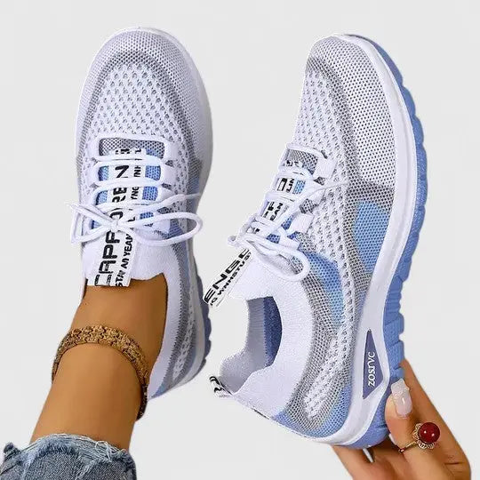 Meshwalk — Breathable Mesh Sneakers With Lightweight Orthopedic Walking Design Blue