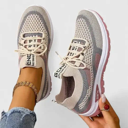 Meshwalk — Breathable Mesh Sneakers With Lightweight Orthopedic Walking Design Khaki