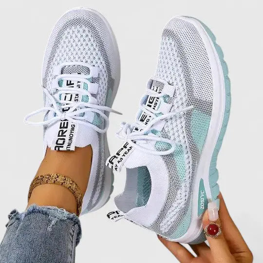 Meshwalk — Breathable Mesh Sneakers With Lightweight Orthopedic Walking Design Turquoise