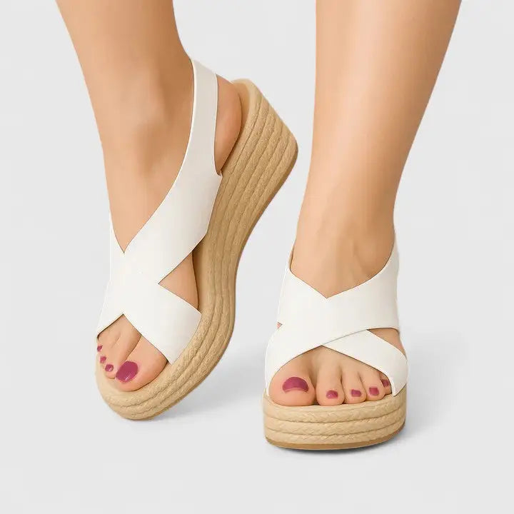 Espadrina — Breathable Synthetic Espadrille Sandals With Elegant Comfortable Summer Design White