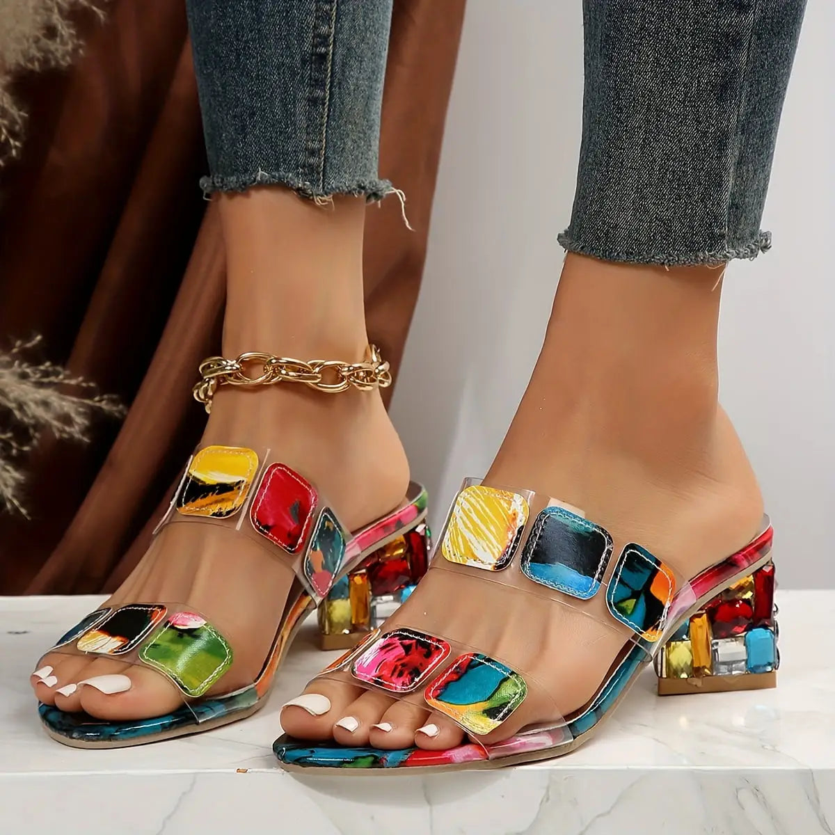 Rainbow — Colorful Orthopedic Sandals With Comfortable Supportive Summer Design