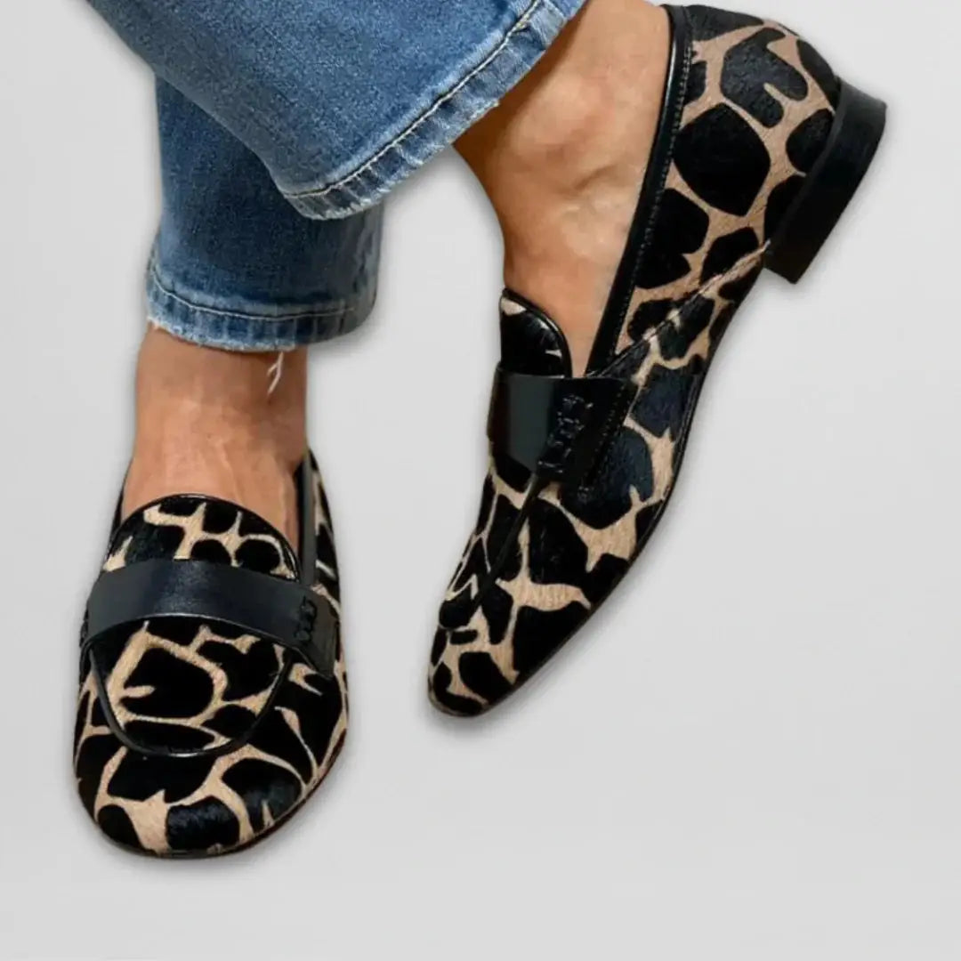 Cowprint — Cow Print Loafers With Cozy Chic Slip-On Comfortable Design