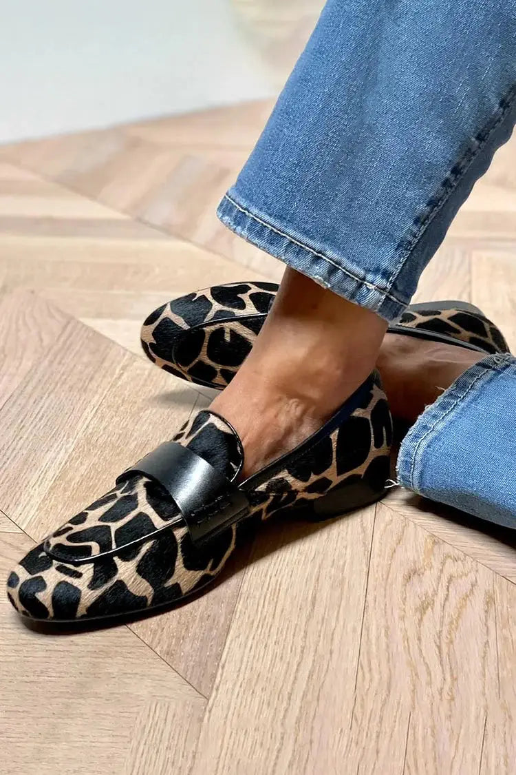 Cowprint — Cow Print Loafers With Cozy Chic Slip-On Comfortable Design