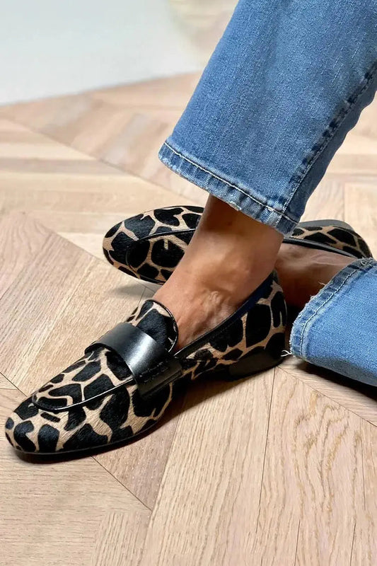Cowprint — Cow Print Loafers With Cozy Chic Slip-On Comfortable Design