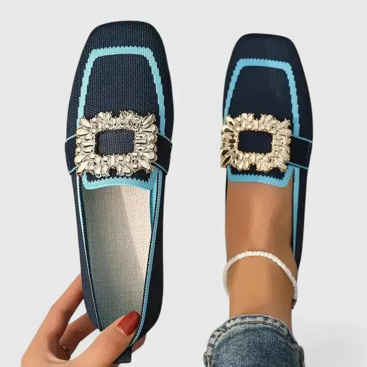 Loaferluxe — Cushioned Leather Loafers With Elegant Orthopedic Comfort Design Blue