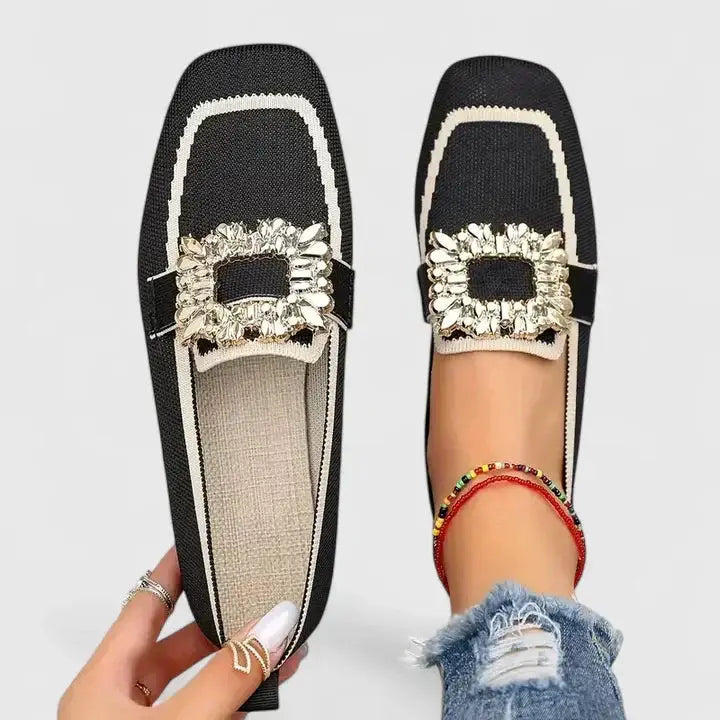 Loaferluxe — Cushioned Leather Loafers With Elegant Orthopedic Comfort Design Black