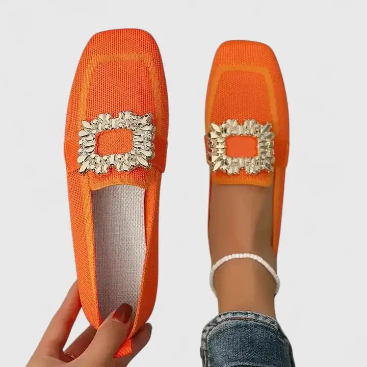 Loaferluxe — Cushioned Leather Loafers With Elegant Orthopedic Comfort Design Orange