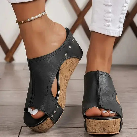 Veganclassic — Vegan Leather Sandals With Comfortable Orthopedic Summer Design