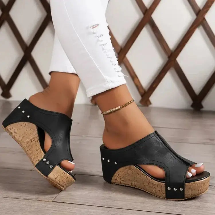 Veganclassic — Vegan Leather Sandals With Comfortable Orthopedic Summer Design