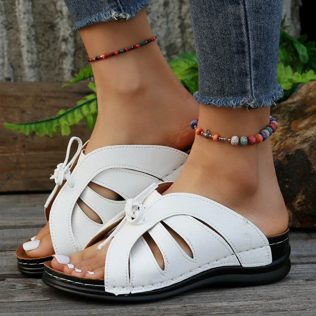 Minimalia — Cushioned Sandals With Elegant Comfortable Breathable Minimalist Design White