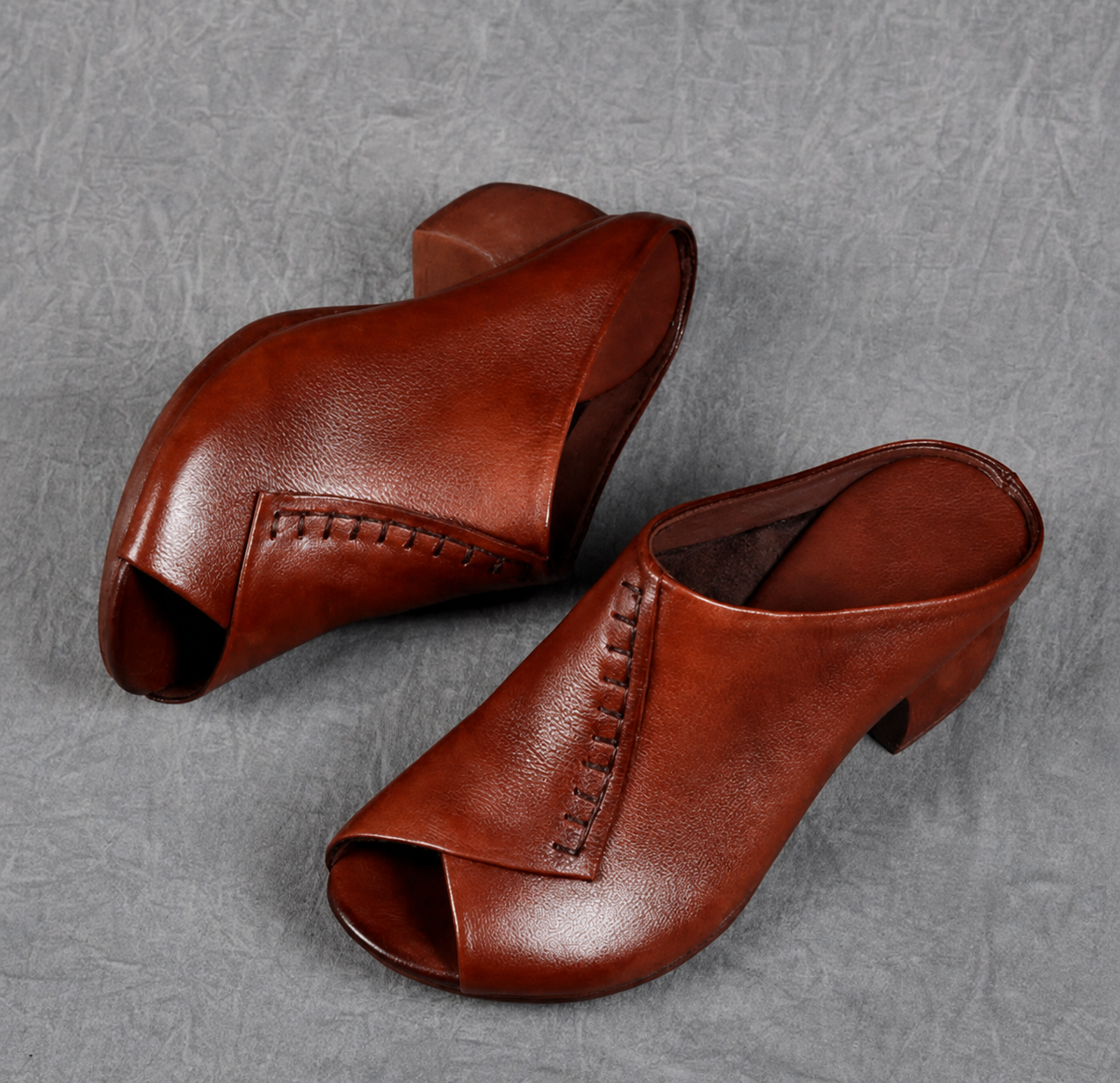 Cushiona — Cushioned Slip-On Sandals With Elegant Comfortable Everyday Design Dark Brown
