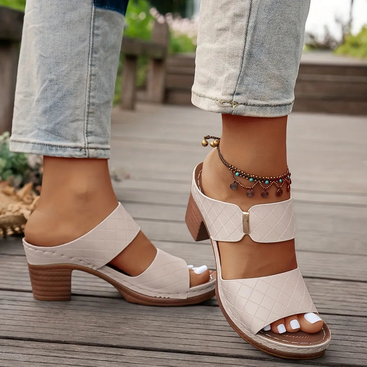 Elodie — Elegant Leather Sandals With Comfortable Stylish Summer Design Beige