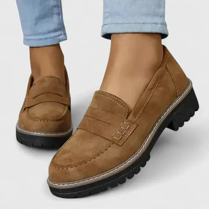 Ergoclassic — Ergonomic Leather Loafers With Comfortable Classic Slip-On Design Brown
