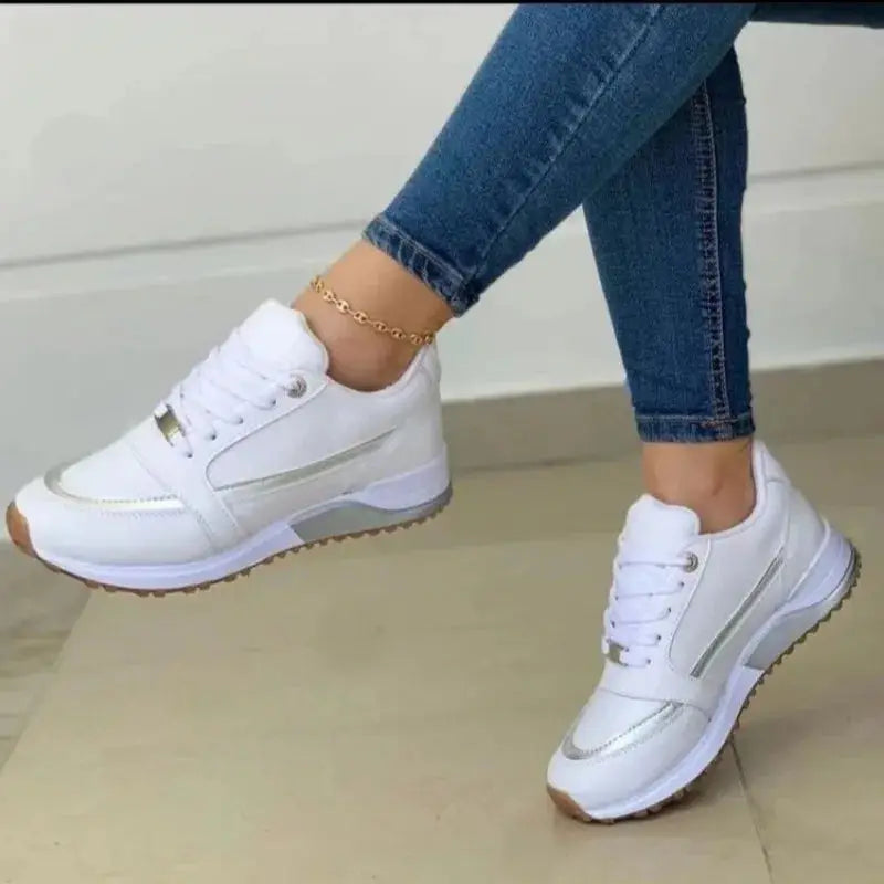 Sportychic — Fabric Slip-On Sneakers With Comfortable Chic Casual Sports Design White