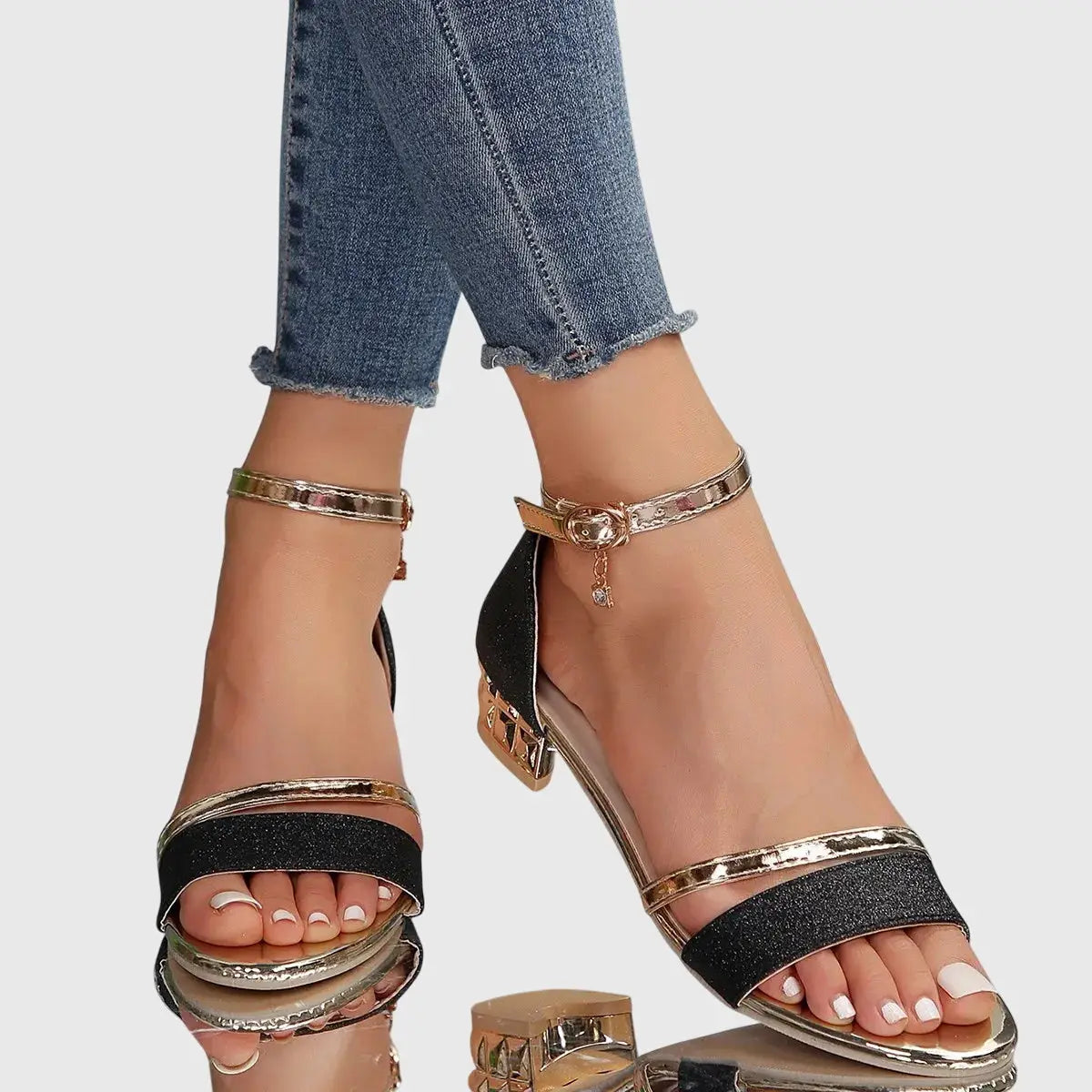 Heelharmony — Leather Heeled Sandals With Comfortable Orthopedic Summer Design